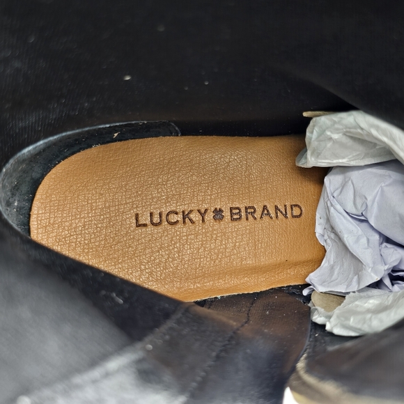 NEW Lucky Brand Cheviss Biker Boots, Dark Brown, Women's 5.5M - Picture 11 of 16